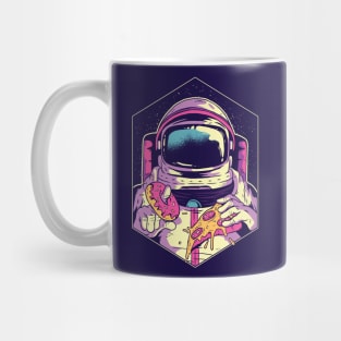 Astronaut with Pizza and Donut Mug